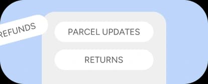 refunds · parcel updates · RETURNS