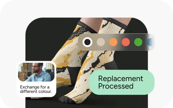 Automate product exchanges for size or color